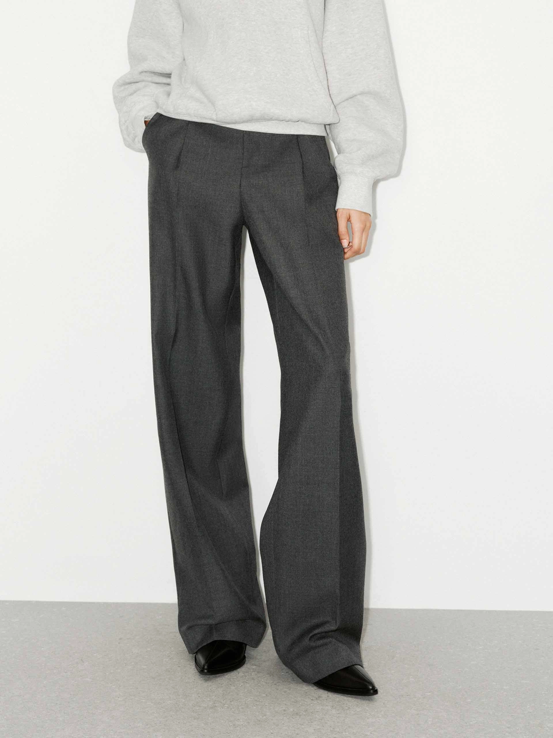 Tailored Wool Blend Pants LowProfileStitching