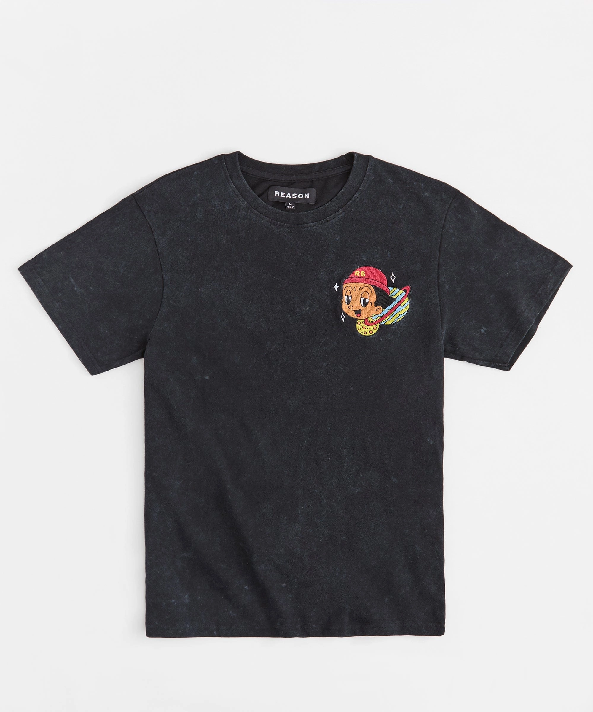 Take What's Yours Embroidered Short Sleeve Tee - Charcoal Quick Access Zipper