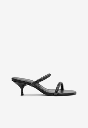 ventilation channels Minimalist Strap Pattern Taliah Woven Mid Sandal