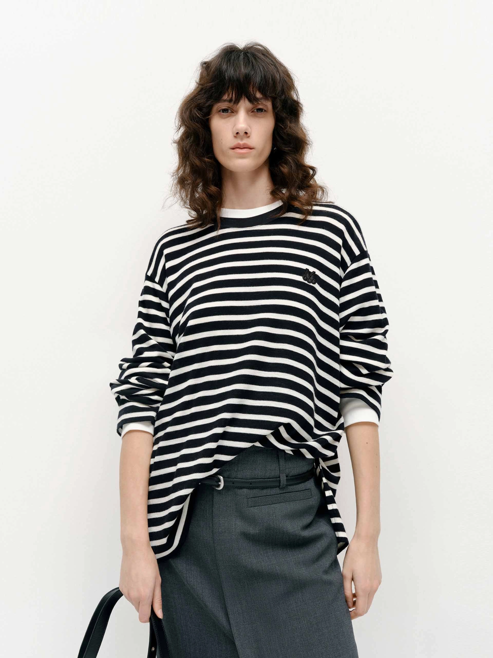 Long Sleeve Wool T-shirts Office Casual