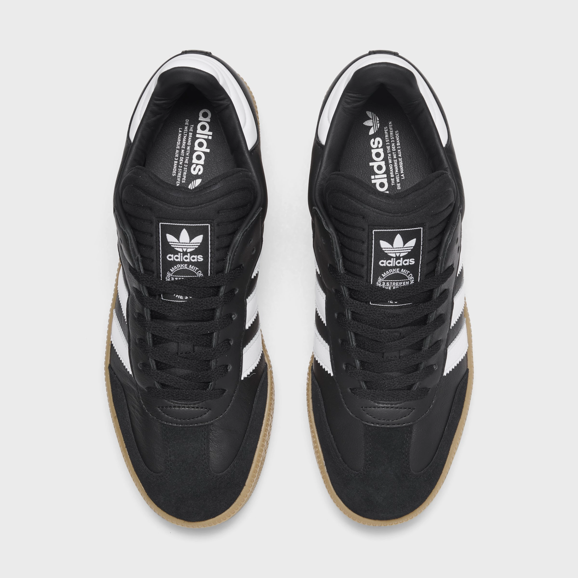 adidas Samba XLG Core Black /  Footwear White - Gum Molded Heel Cushion Dynamic flex