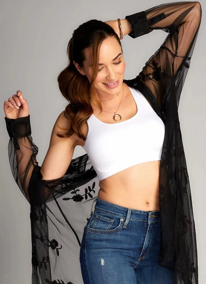 Layered Panel Design NonChafeCollarTech Bamboo Bralette
