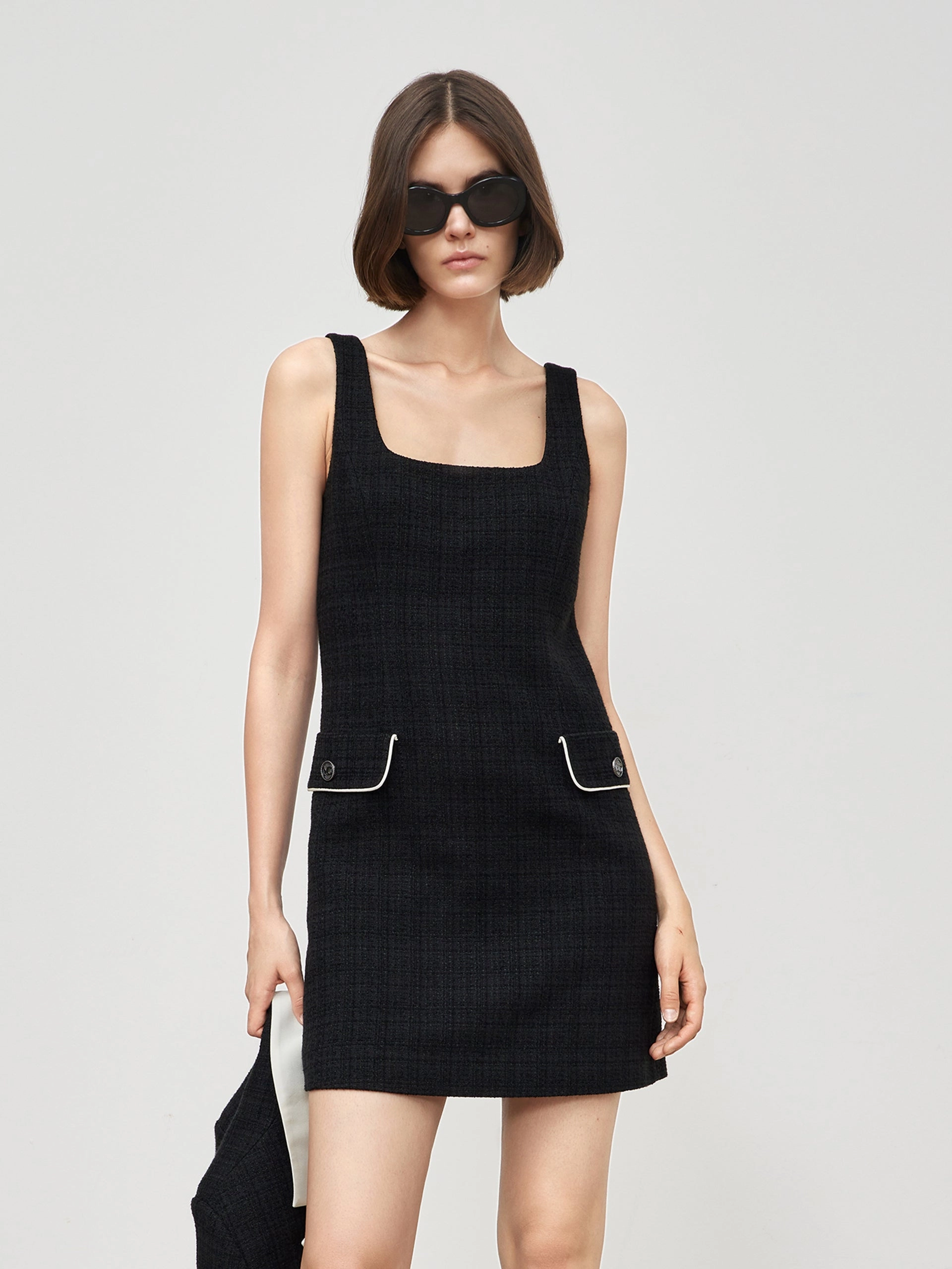 Textured Slim Fit Cami Dress foldable Sleek Presence