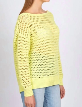 Cindy Open Stitch Sweater In Margarita Multi Panel Construction