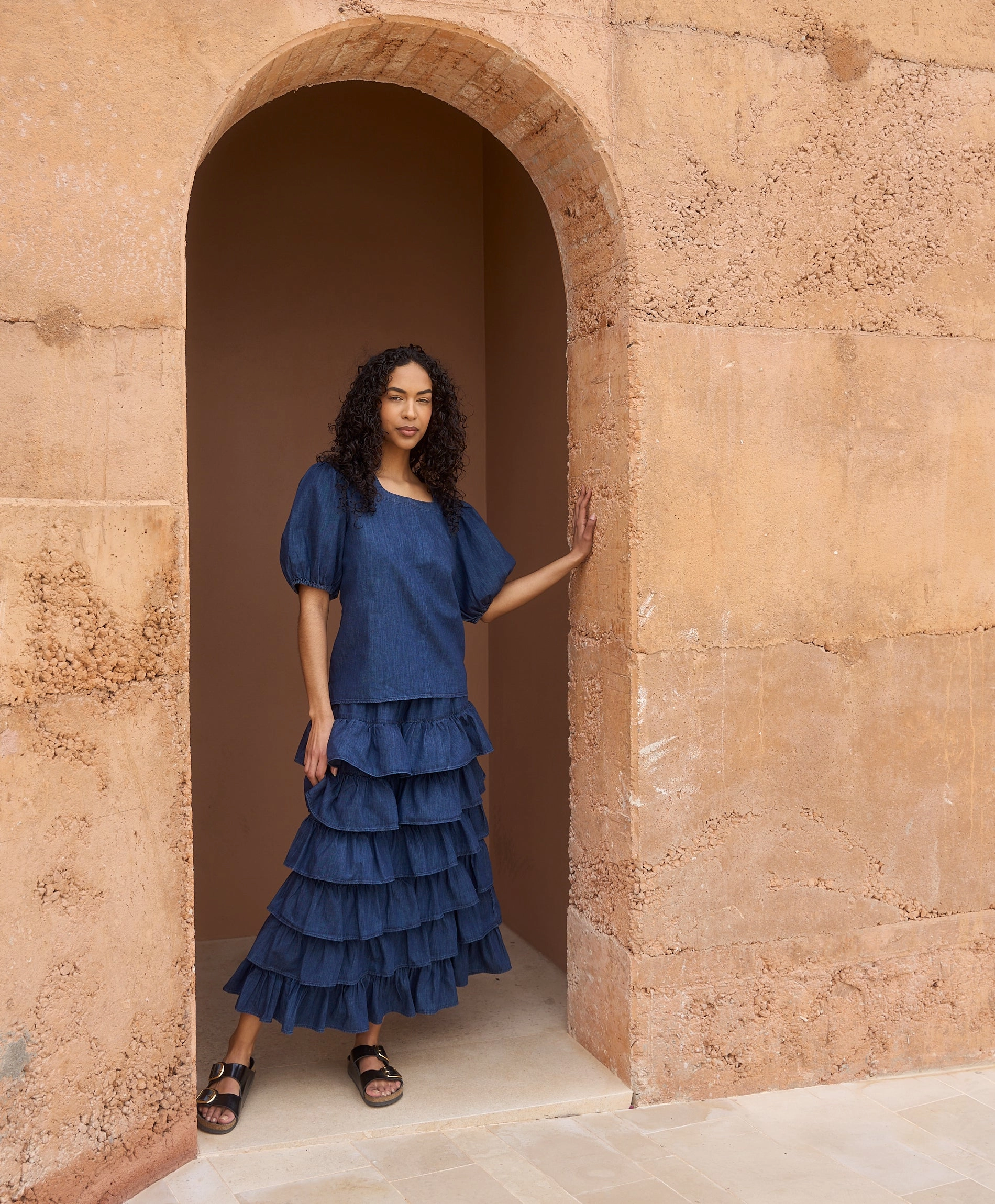 ruffle trim The Maeve Skirt