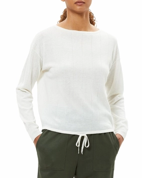 Trendy Layer Theory Easy Rib Wool & Linen-Blend Pullover