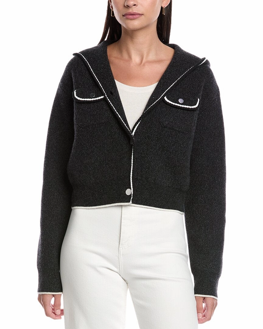 Elastic hem Sophisticated Layers Theory Felted Wool & Cashmere-Blend Cardigan