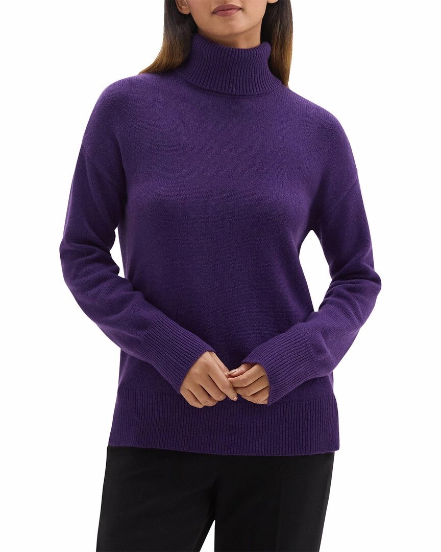 Perfect Layering Lightweight Comfort Theory Slouchy Turtleneck Cashmere Sweater