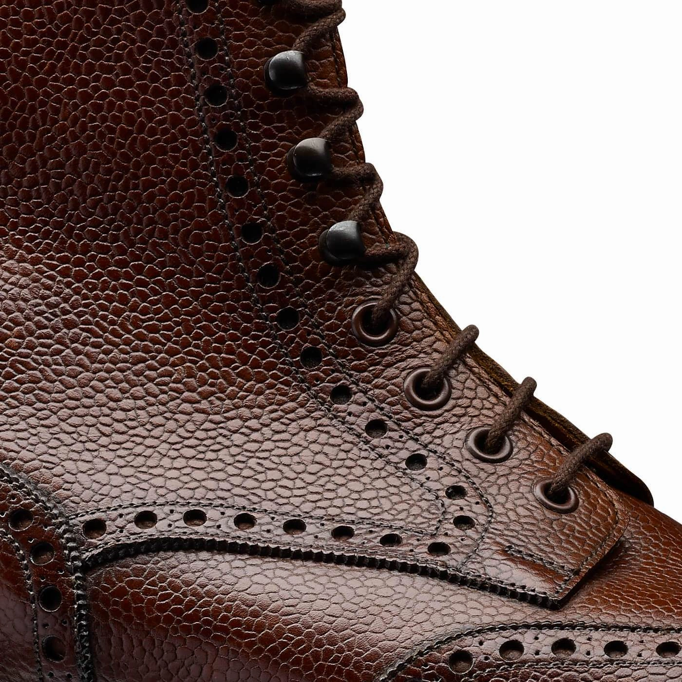 Islay Dark Brown Scotch Grain Contoured Footbed