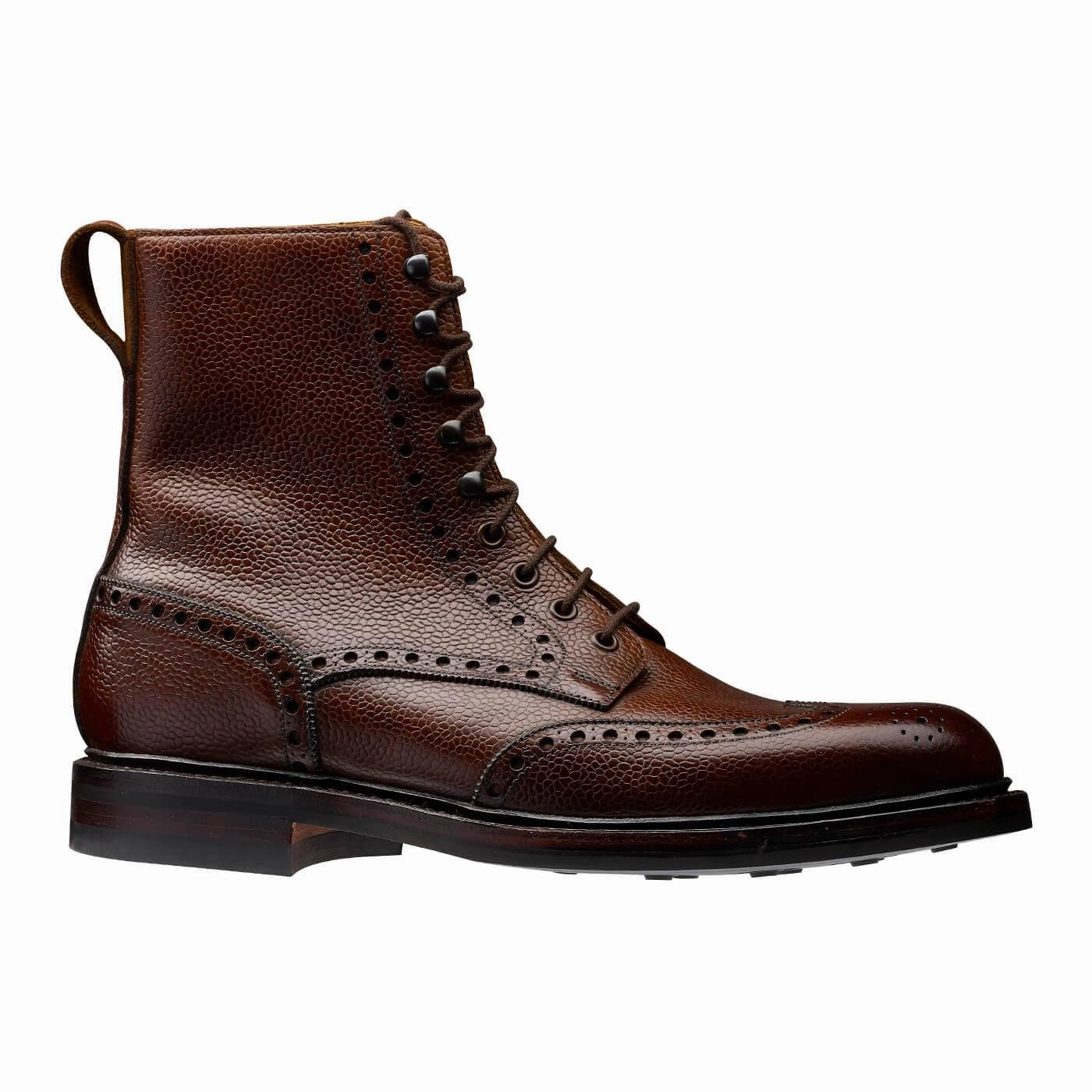Business Meeting Handcrafted Stitching Islay Dark Brown Scotch Grain