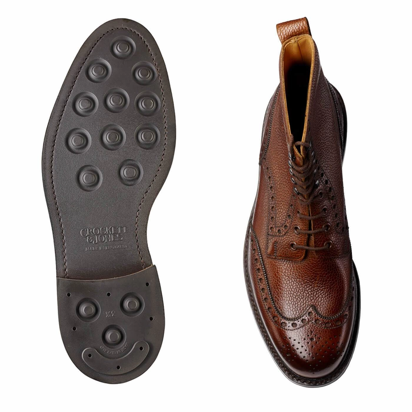 Islay Dark Brown Scotch Grain Anti Odor Technology Traction Sole