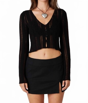 Knit Sweater In Black Essential Fashion
