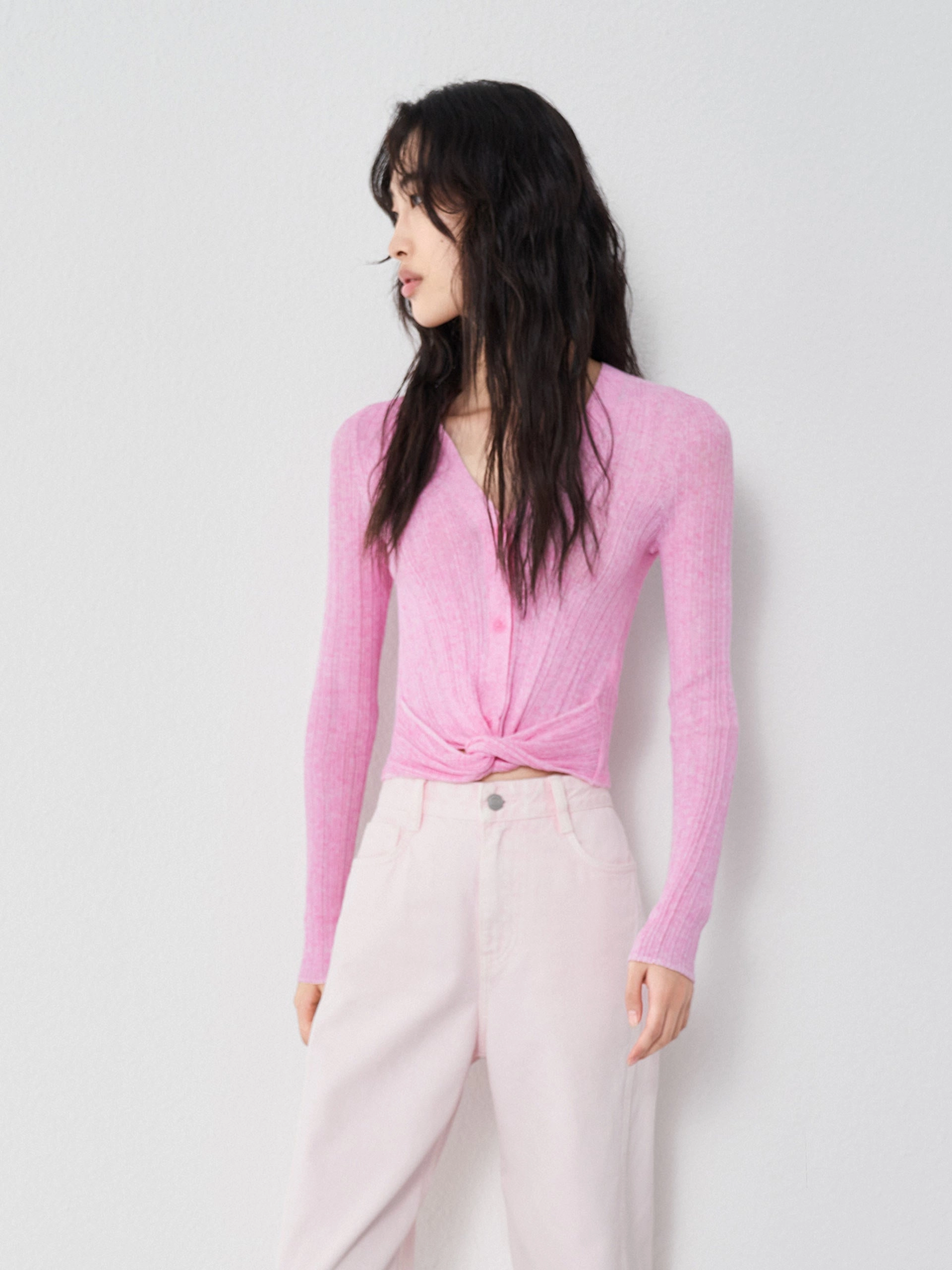 ComfortStretch FadeResistant Twist Detail Knit Top