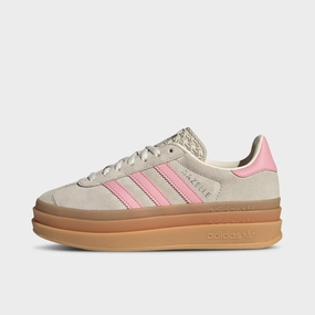 Cushioned Design Customizable adidas Juniors' Gazelle Bold Grey / Alumina - Semi Pink Spark