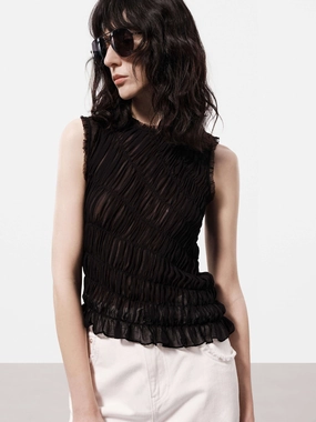 Slim Fit Structured Top MoistureManagementSystem Vintage Pullover
