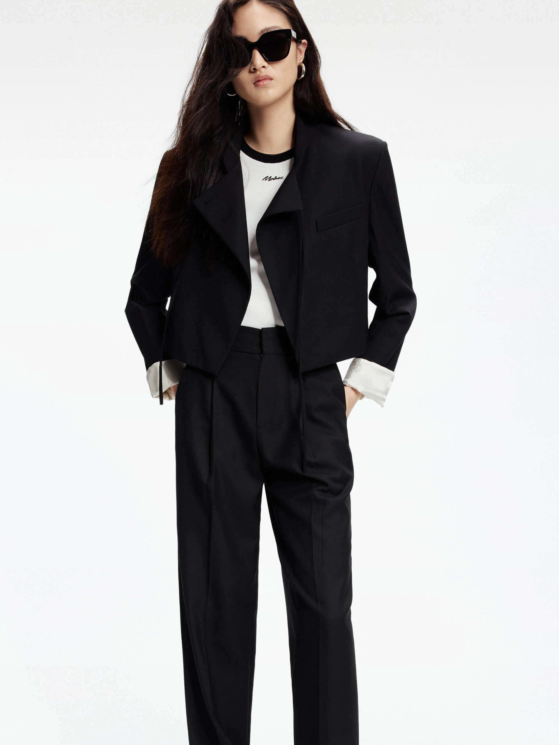 Eco Friendly Padding Very Cold Tie Detail Cropped Jacket
