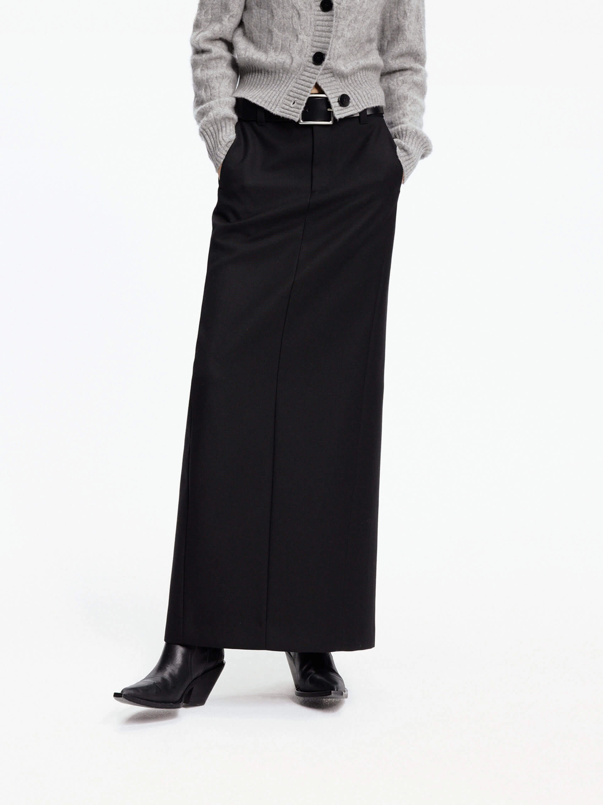 Ultimate Comfort Back Slit Maxi Skirt