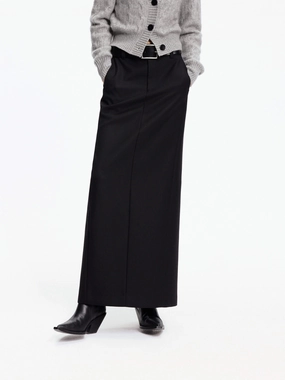 Back Slit Maxi Skirt Modern Relaxed