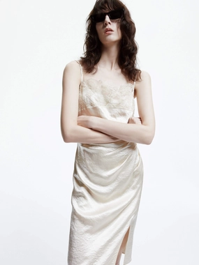 Pleated Side Cami Dress Chilly Day Comfort