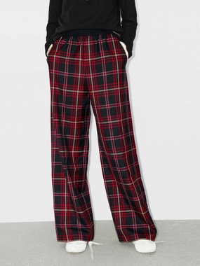 Odor Resistant Wool Blend Plaid Pants