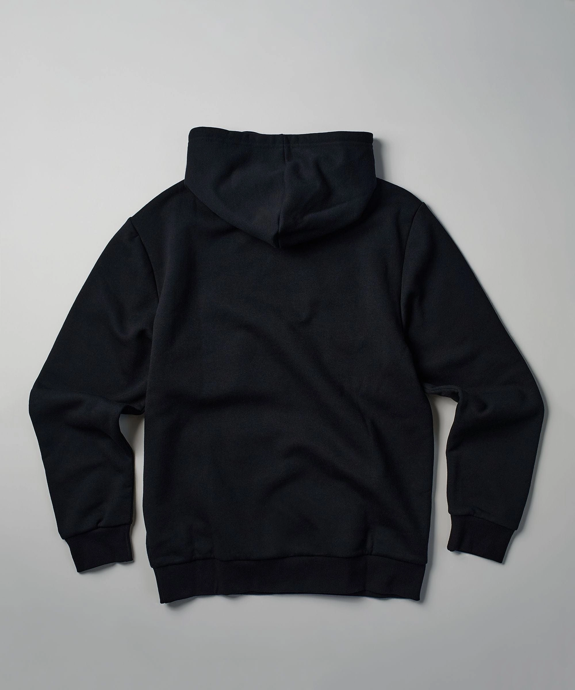 Mishka Death Adders Graphic Print Embroidered Hoodie - Black Flowing Design