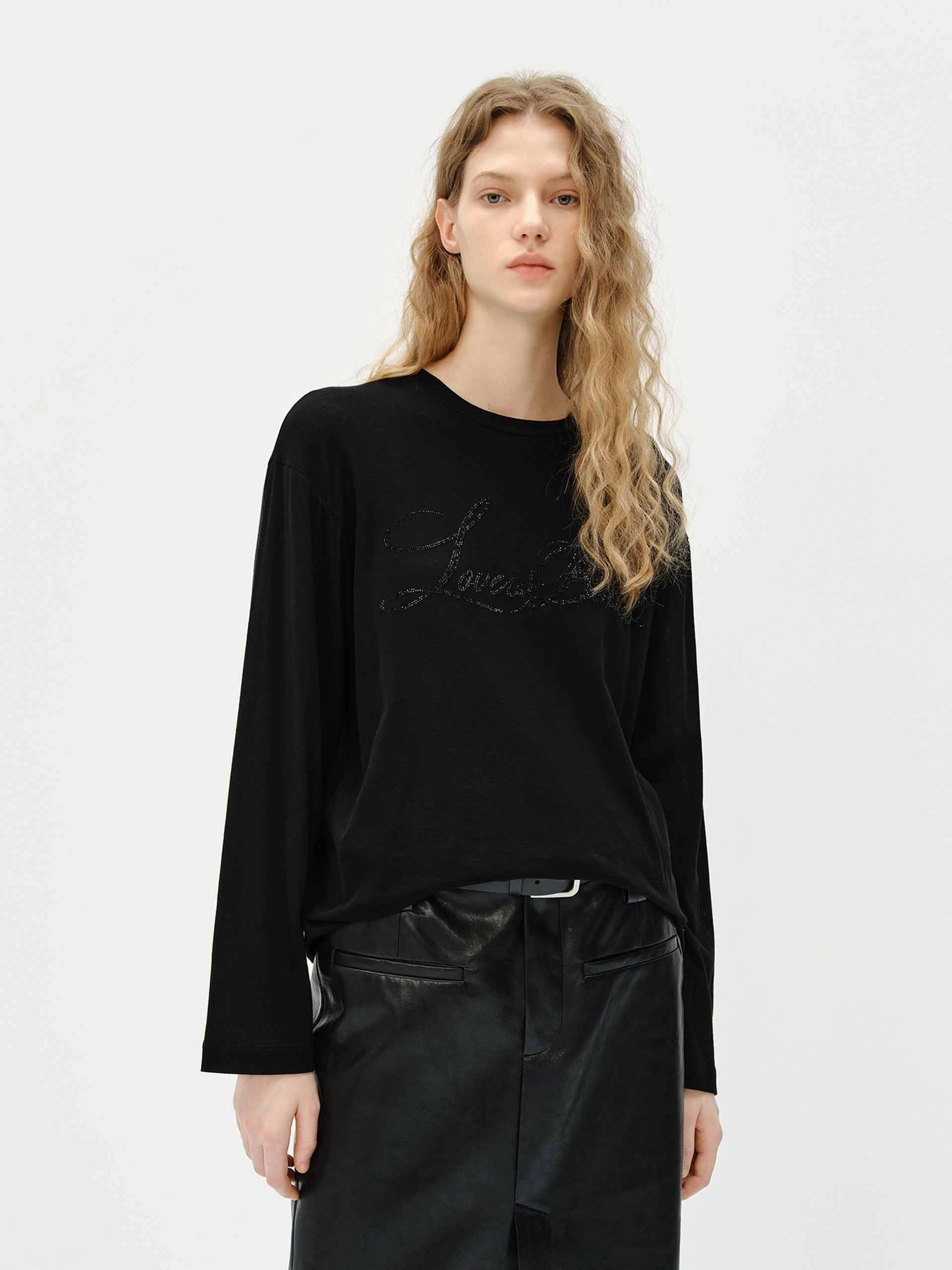 Loose Letter Print T-shirt Halloween