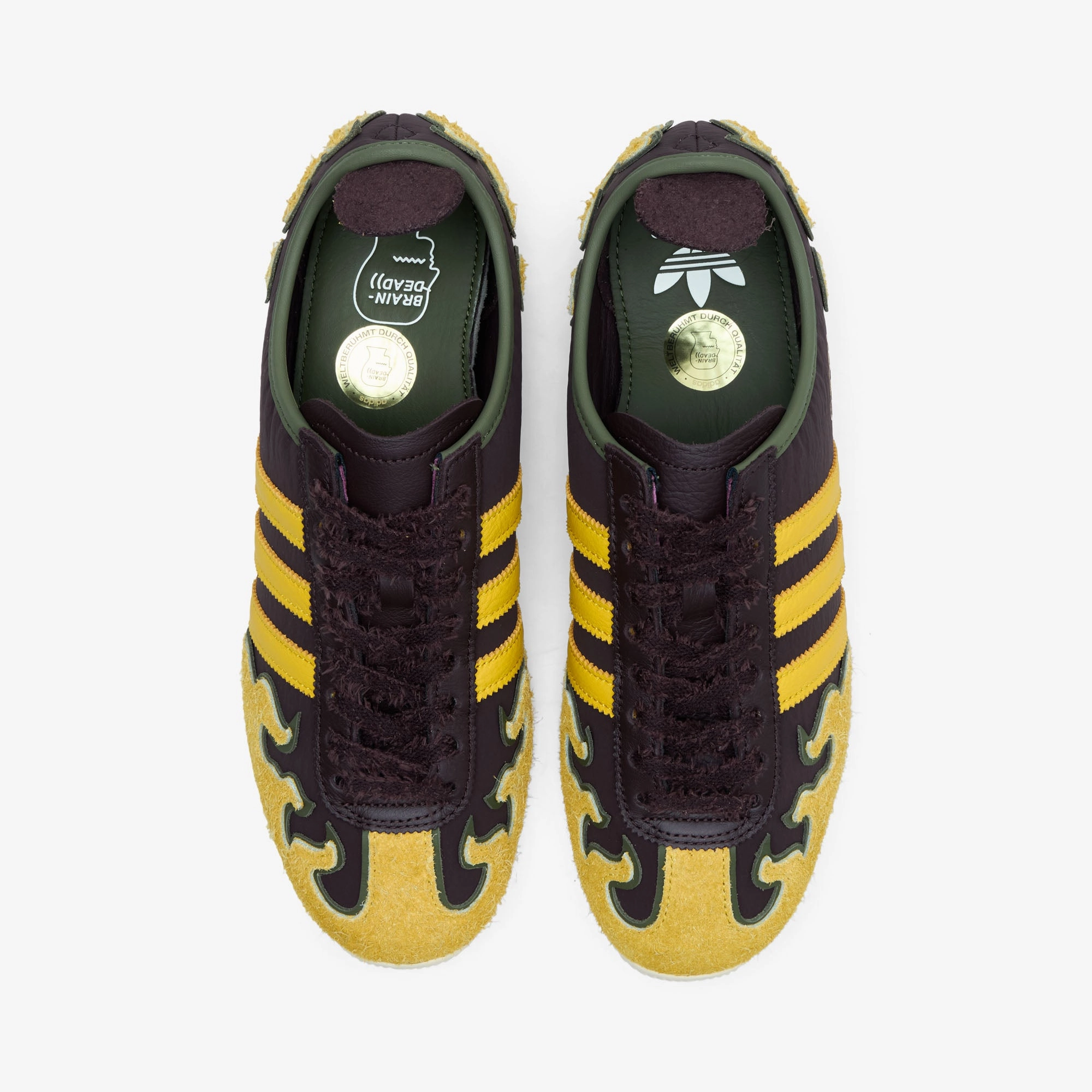adidas Originals x Brain Dead Japan Lo Shadow Brown / Hazy Yellow - Off White Comfort Cushion Technology Casual Outfit