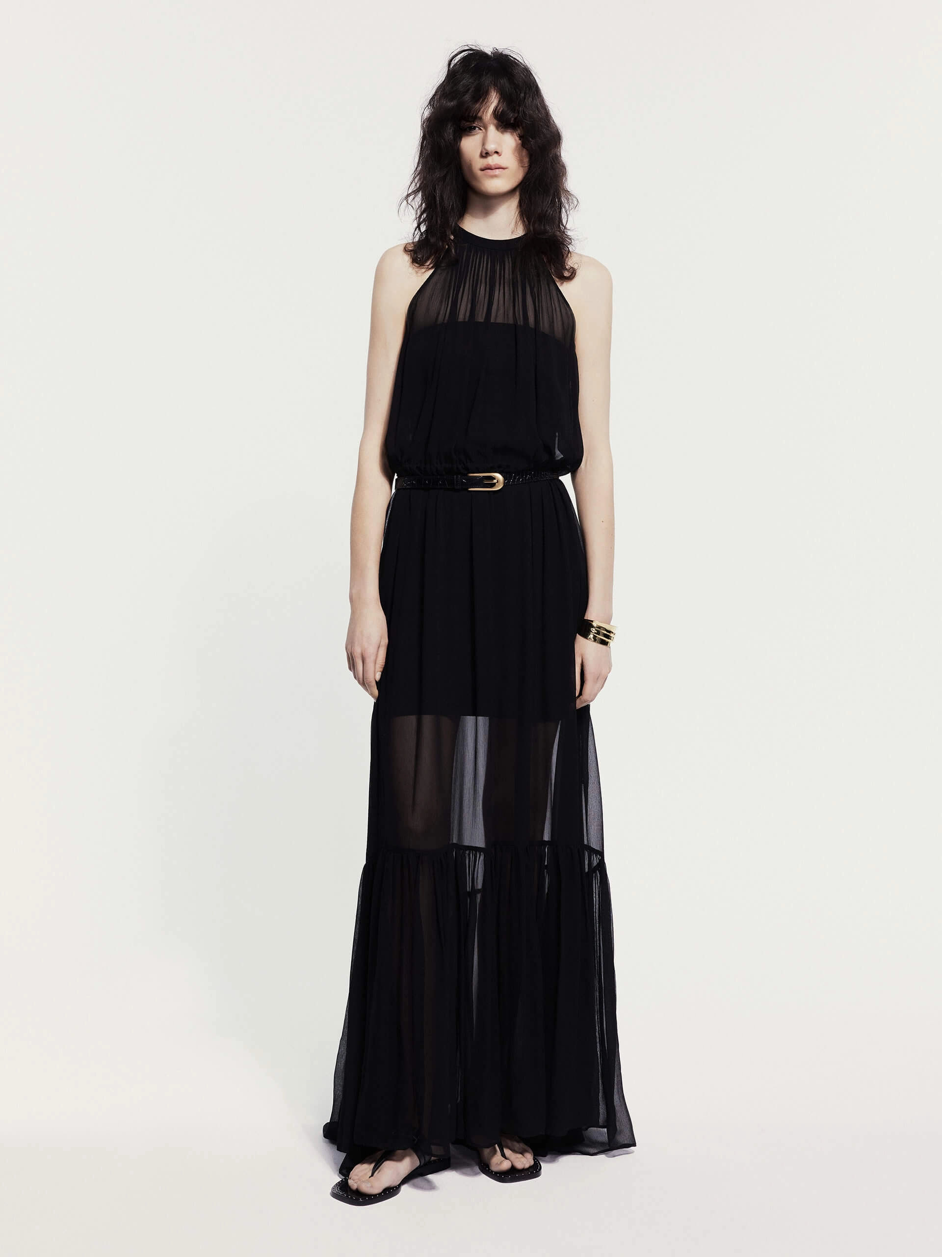 Halter Neck Silk Dress All Occasion Silky Movement