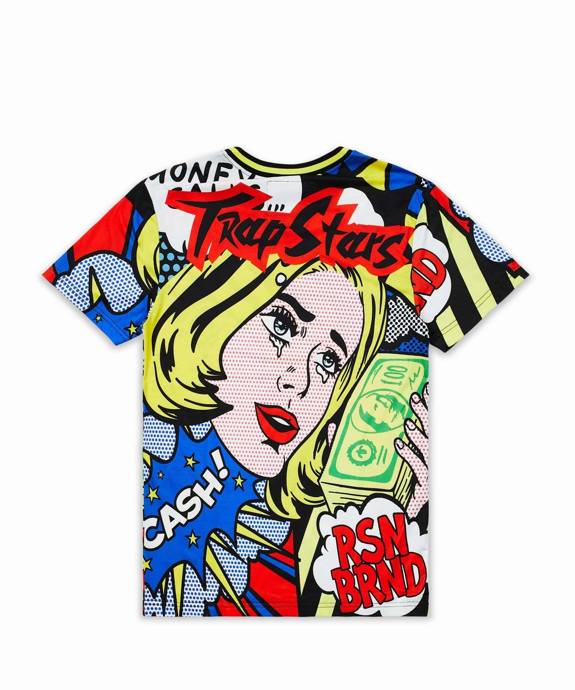 Trap Stars Comic Print Short Sleeve Tee Classic Crew Neck