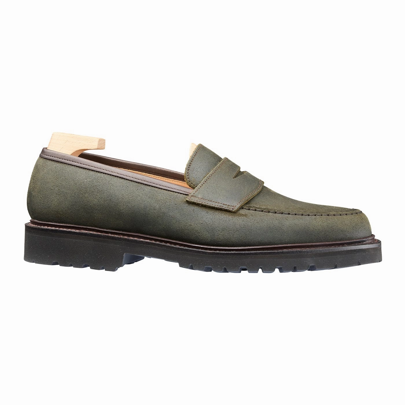 Boston 2 Green Rough-Out Suede Well   Made
