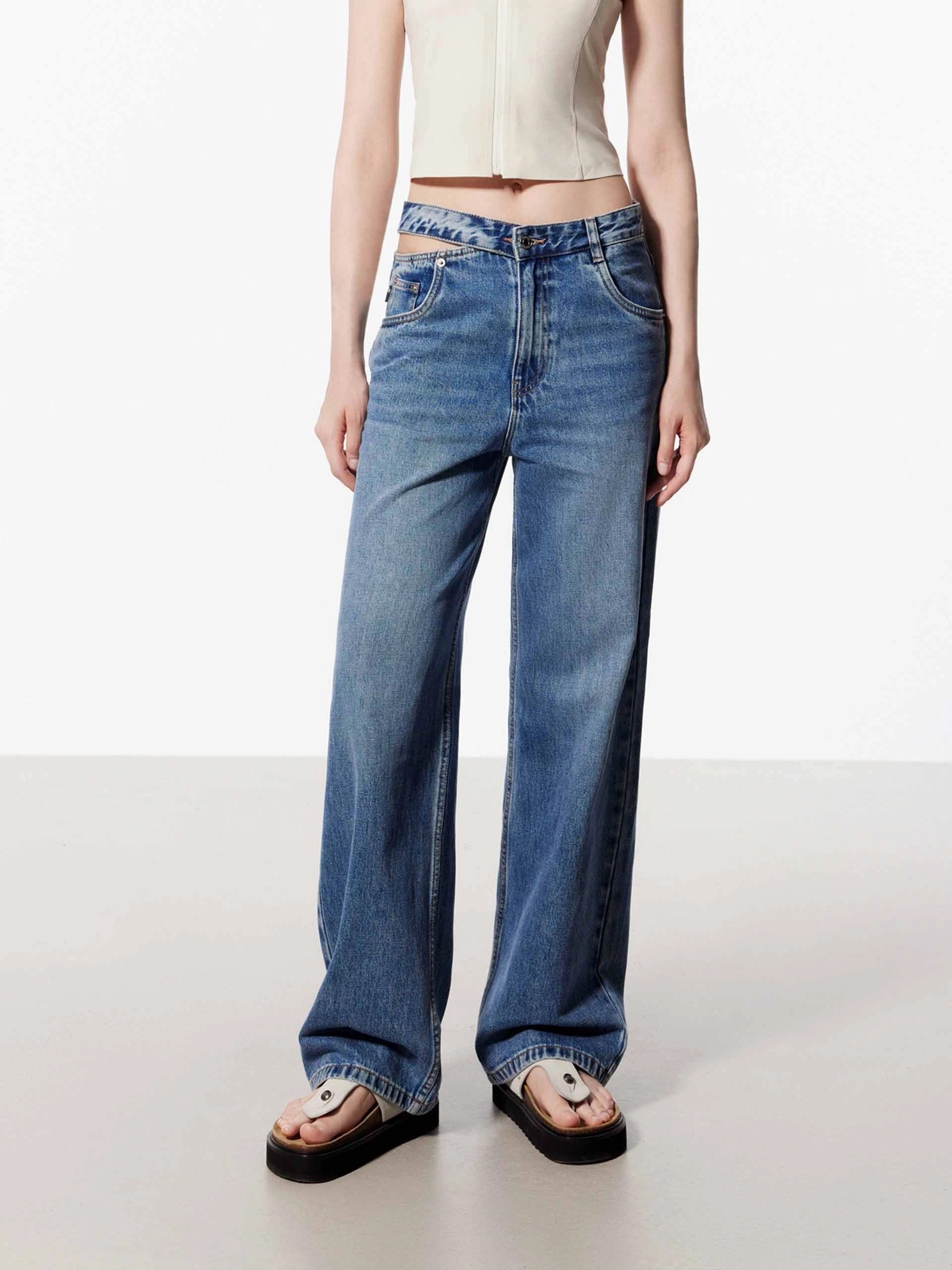 Layered Basics Deconstructed Cotton Jeans