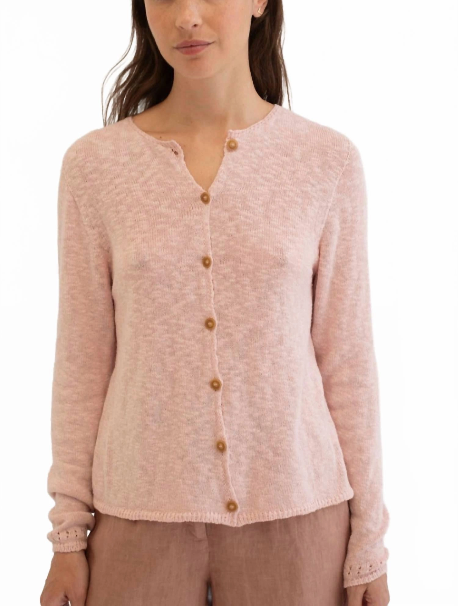Gomera Cardigan In Tostado Durable Construction