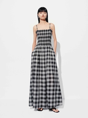 LowProfileZipper Checked Tank Maxi Dresses