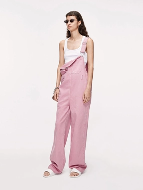 Abrasion Resistant Panels Active Layers Cotton Cargo Jumpsuit with Belt