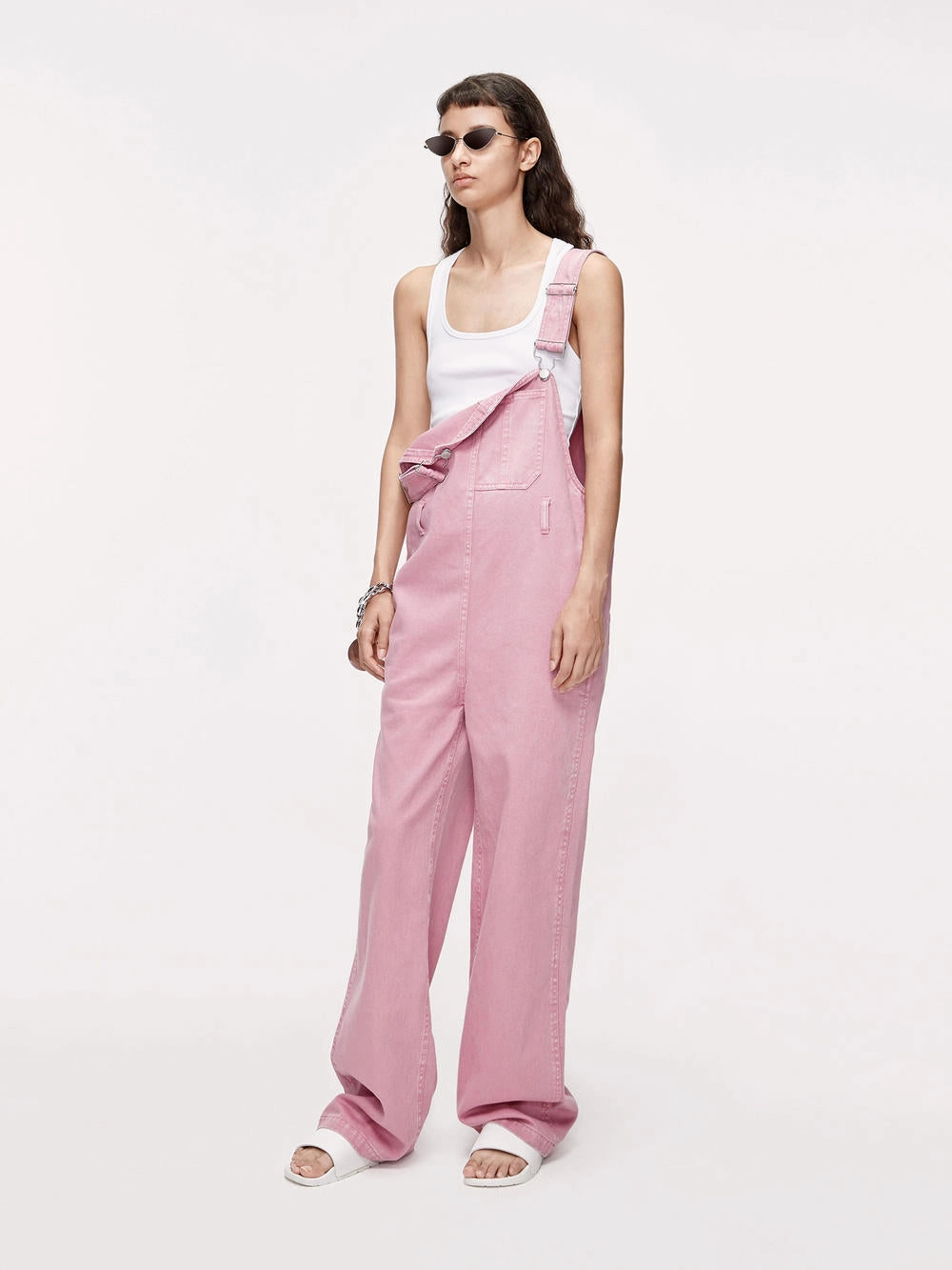 Abrasion Resistant Panels Active Layers Cotton Cargo Jumpsuit with Belt