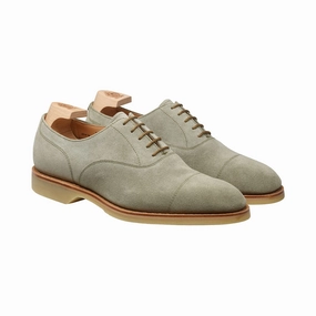Leather Lace-up Dress Shoes Classic Elegance Tresco Pistachio Suede