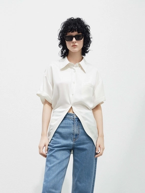 Recycled Polyester Triacetate Blend Shirt