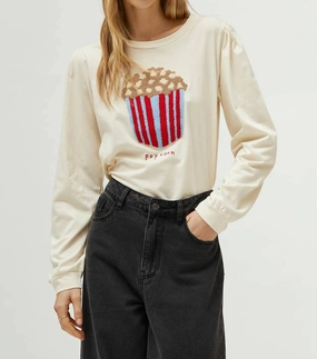 Tufted Popcorn Sweater In Cream Winter Wearable