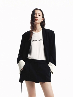 Turn Cuffs Structured Blazer Compression Resistant Insulation Reversible Layer