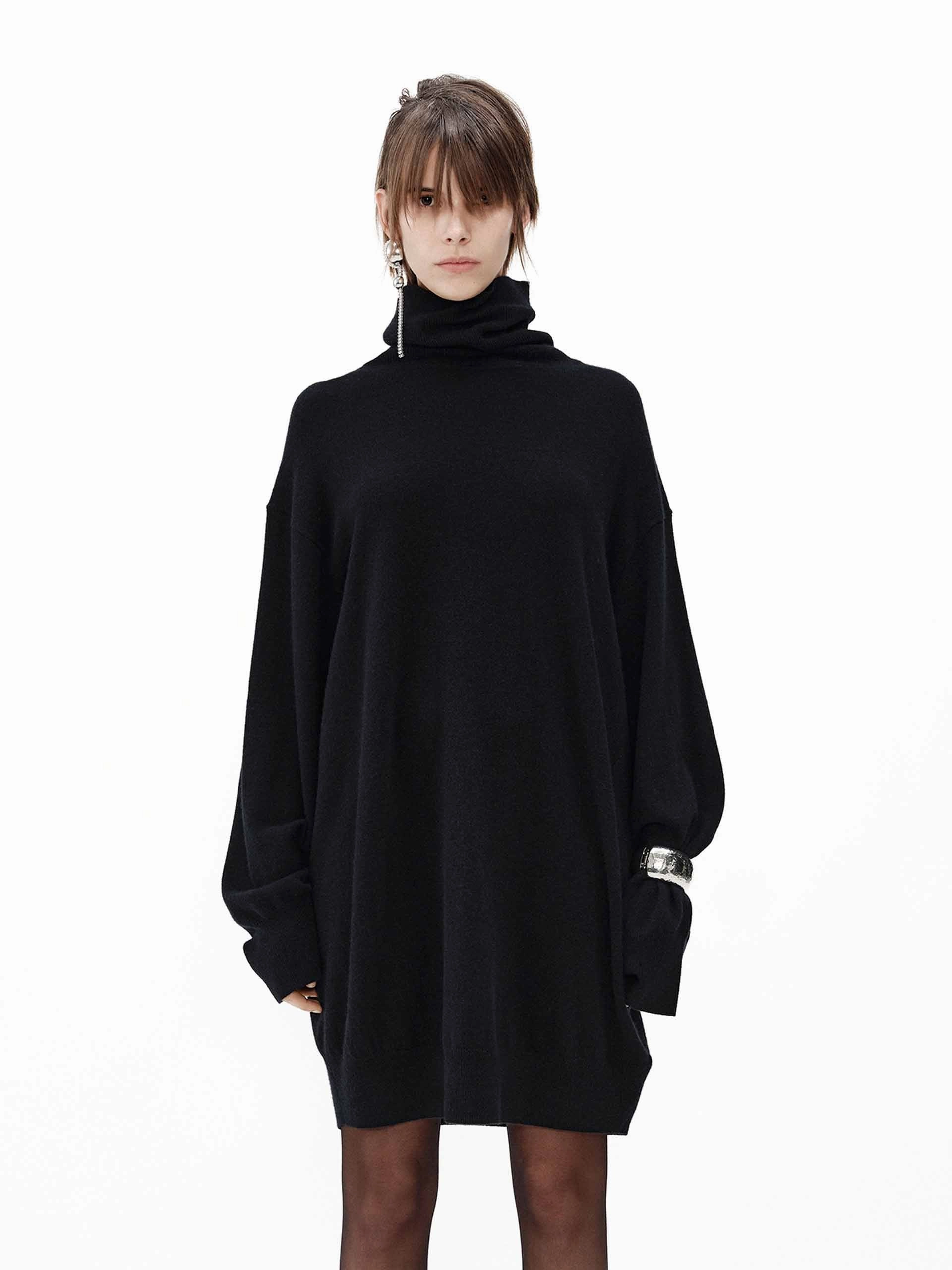 Turtleneck Mini Dress Cool Elegance