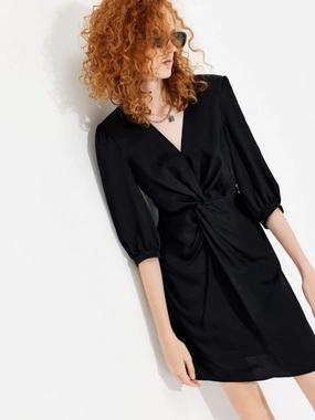 Twisted Front Mini Dress Simple Yet Elegant