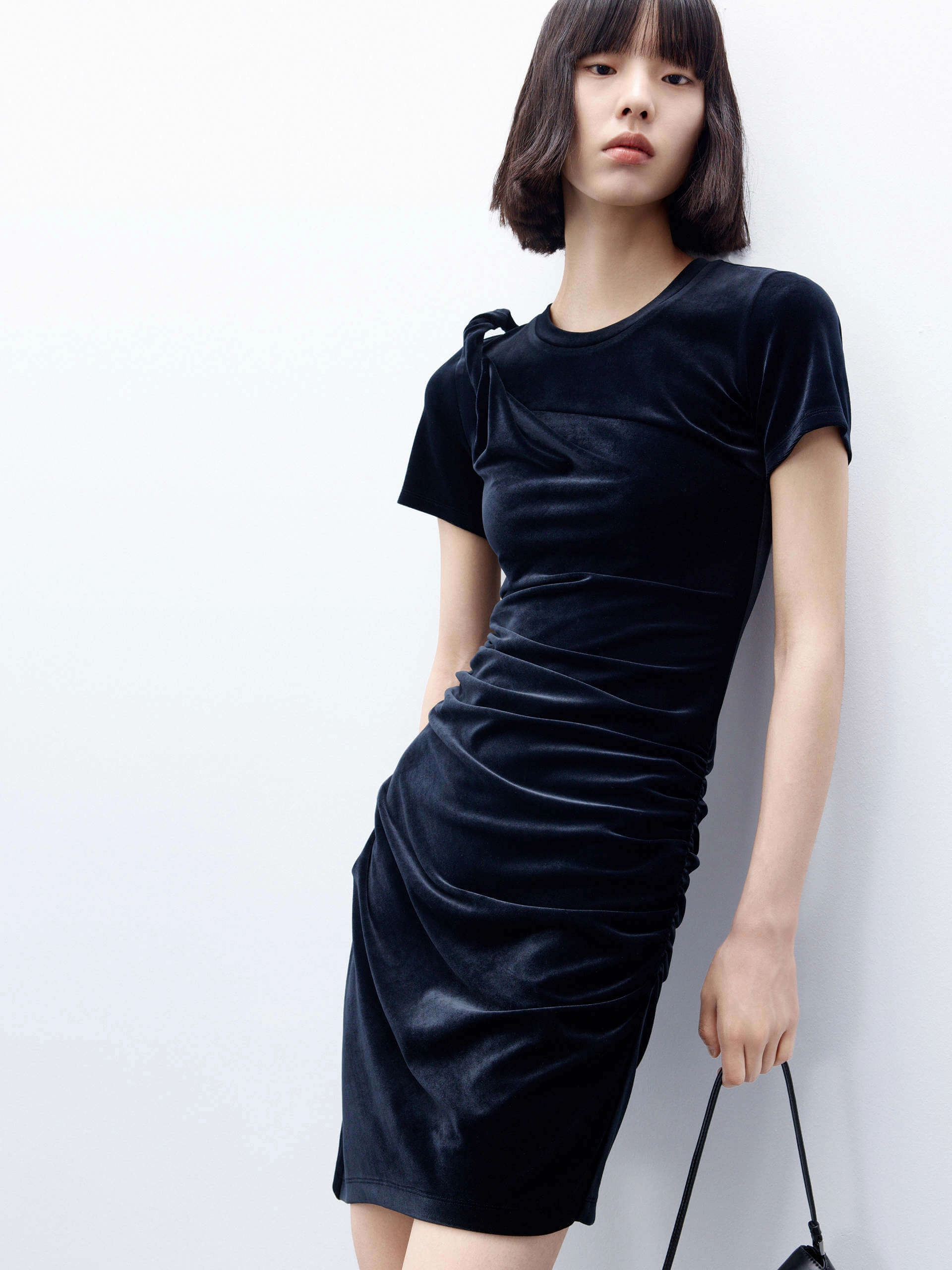 Joyful Look Twisted Strap Pleated Dress