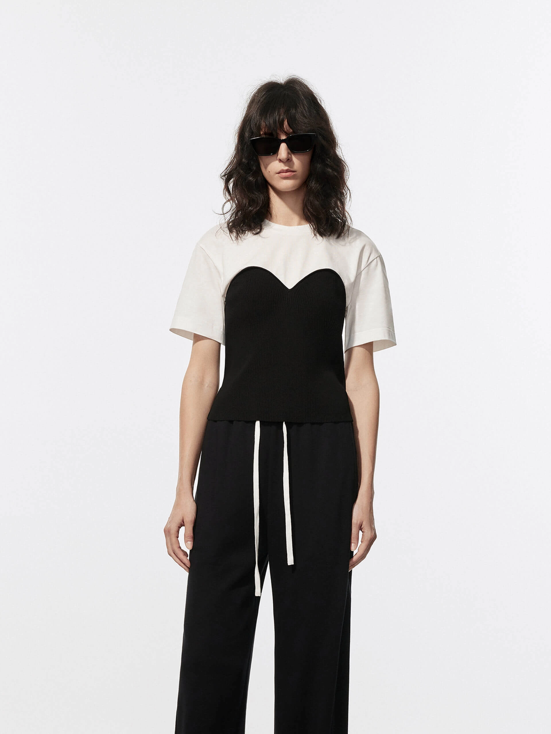 Essential Layer Two Tone Fitted T-shirt