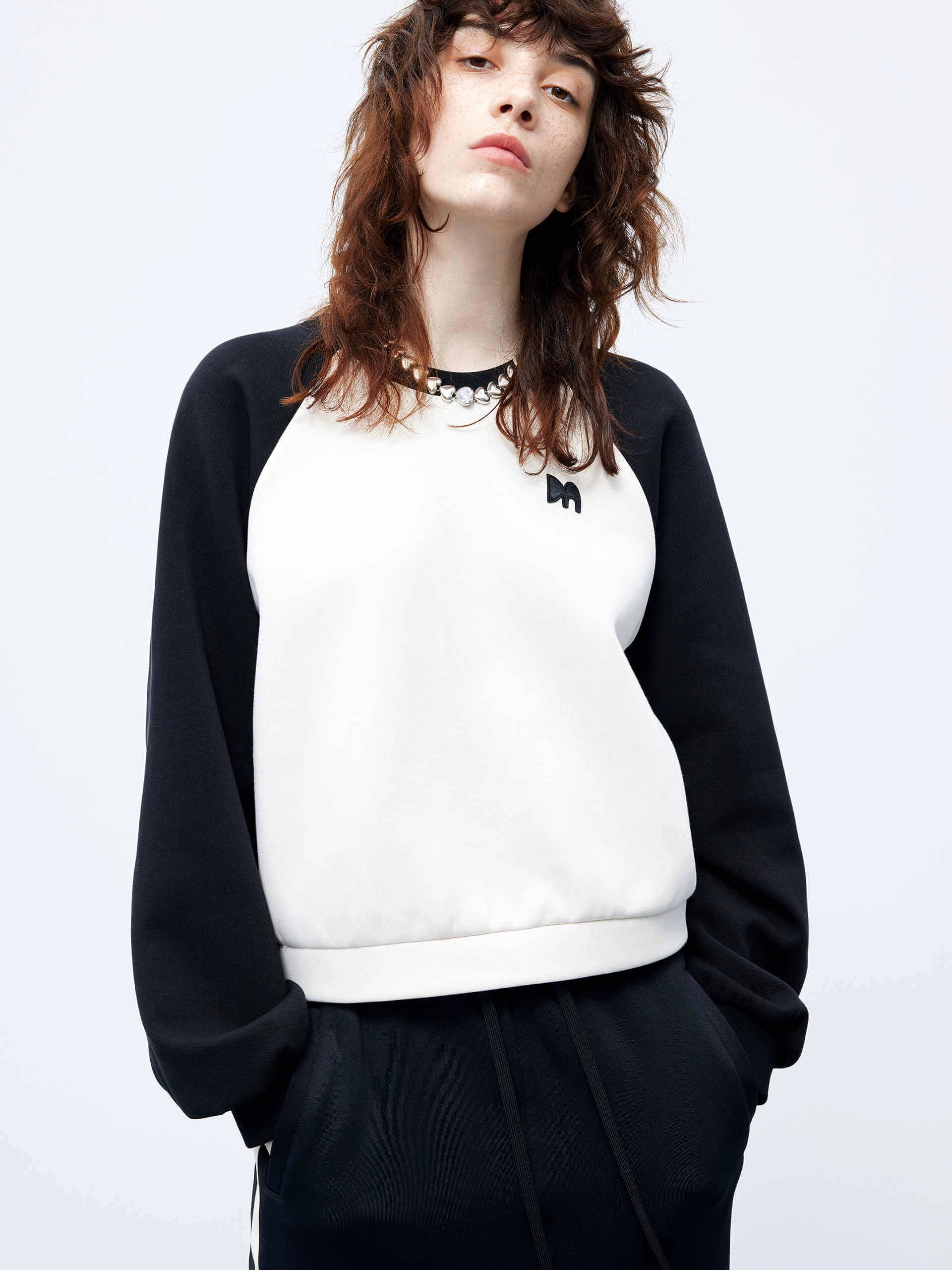BlendMaterials Two Tone Logo Sweatshirt