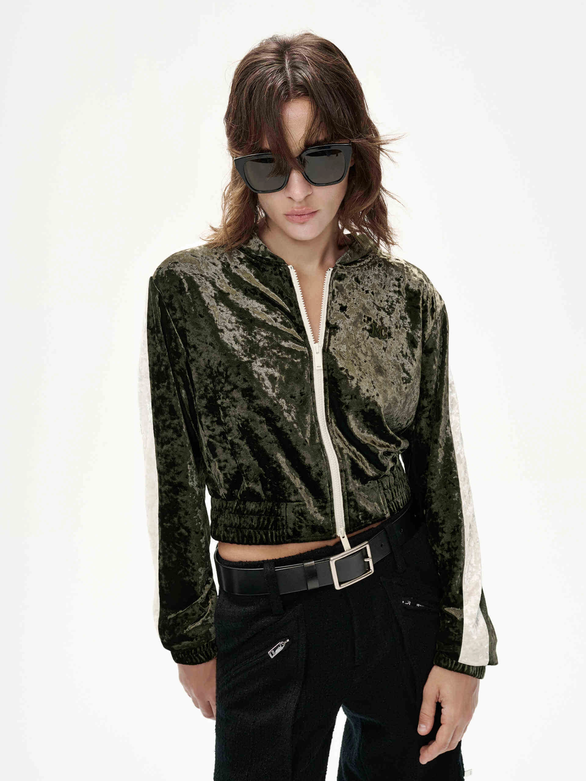 Two Way Zipper Cropped Jacket Survival Use Weatherproof Construction