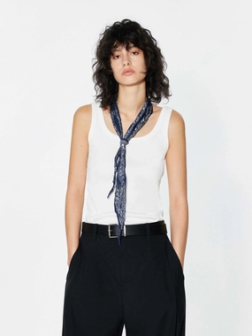 Comfortable Style U-neck Cotton Blend Tank