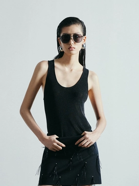 U-neck Knitted Tank Regular Fit