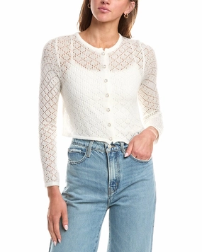 REVERIEE Pointelle Cardigan Simple Chic Soft Touch