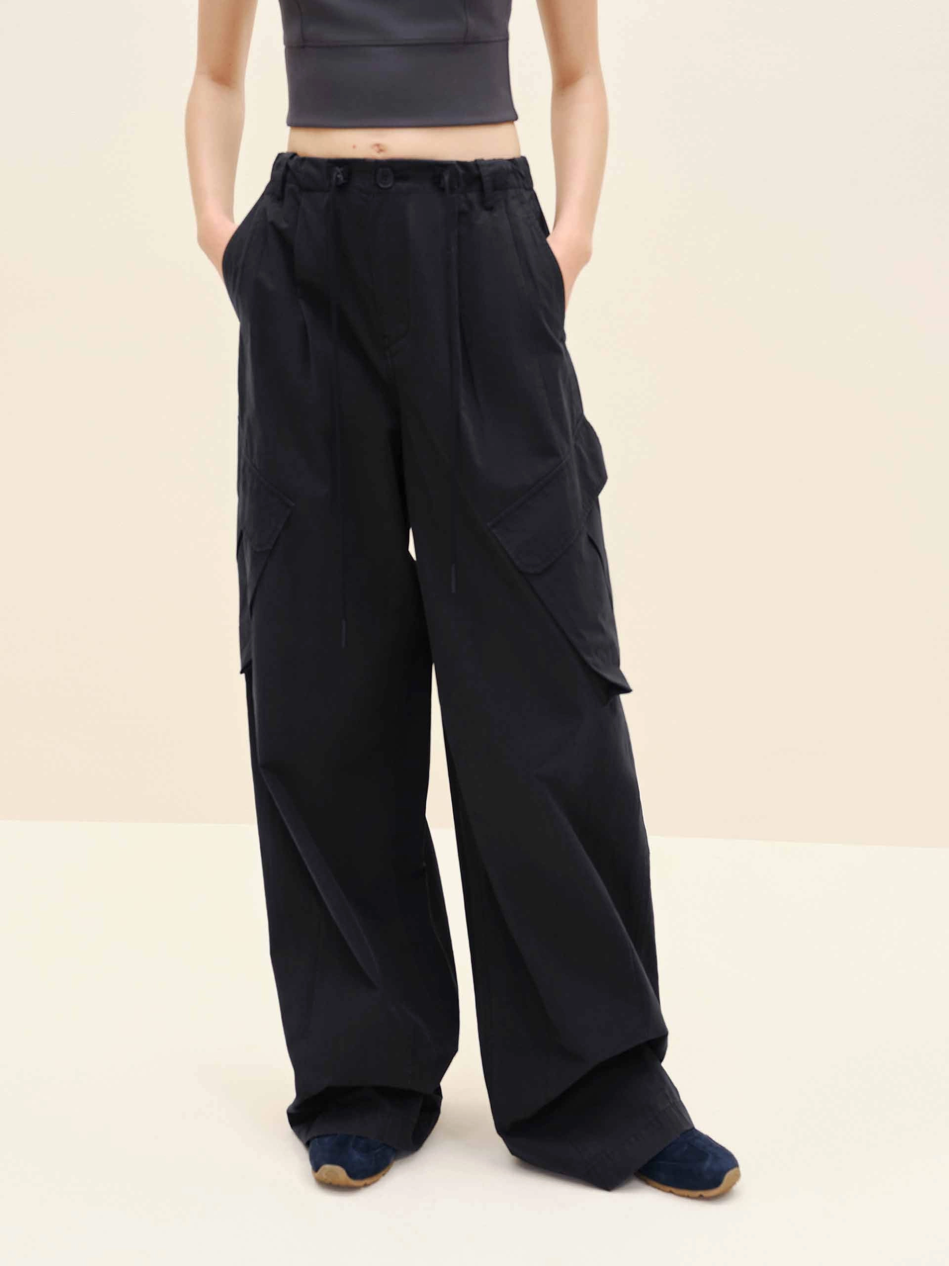 Drawstring Cargo Trousers Non slip grip