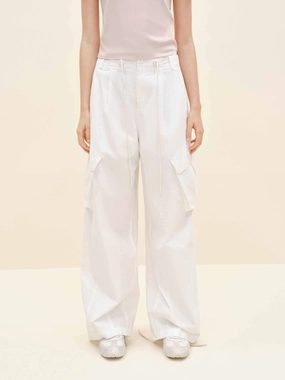 Soft Structure Comfort Fit Drawstring Cargo Trousers